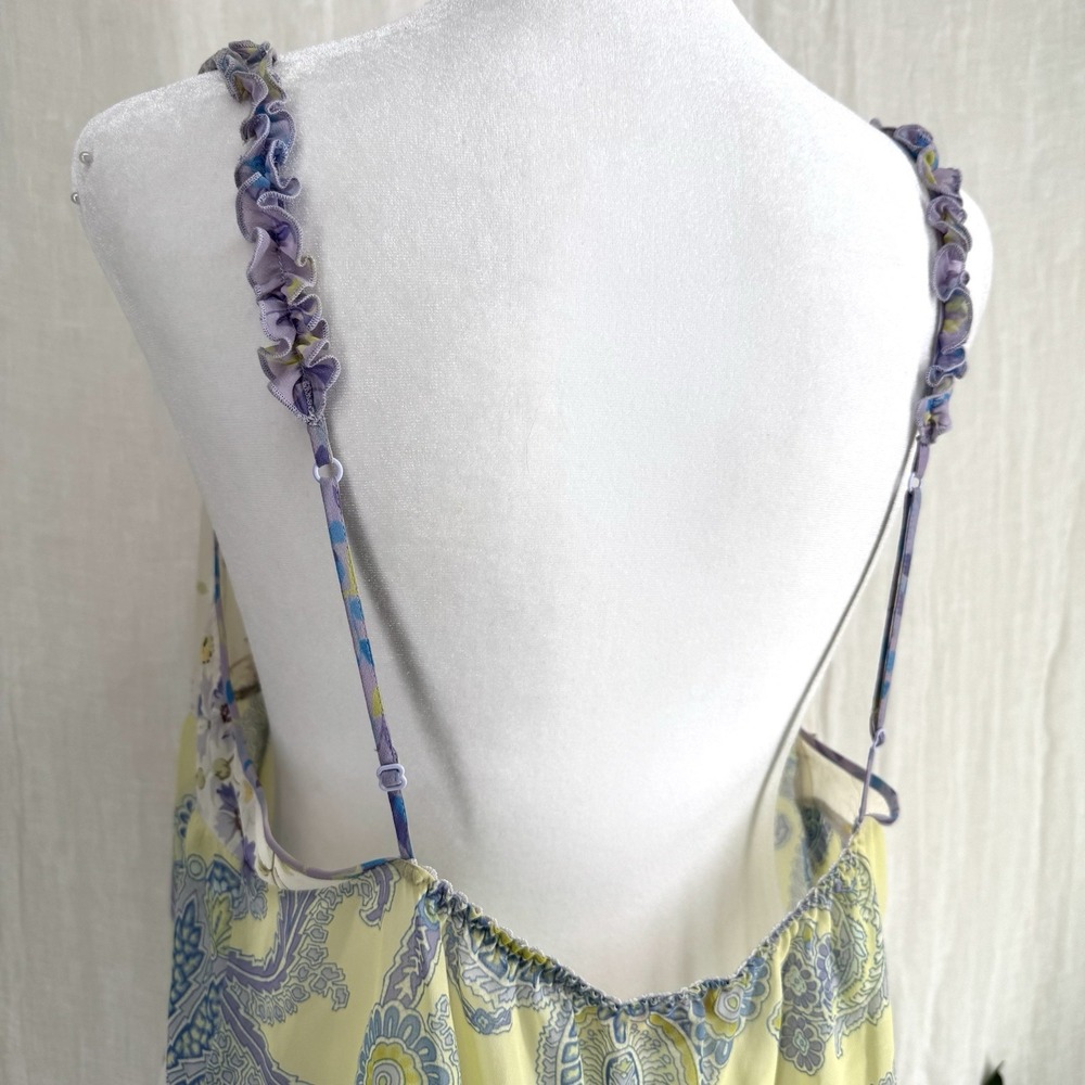 Y2K Victorias Secret Patchwork Slip Dress L Sheer Fairy Coquette Paisley Vintage - Picture 6 of 9